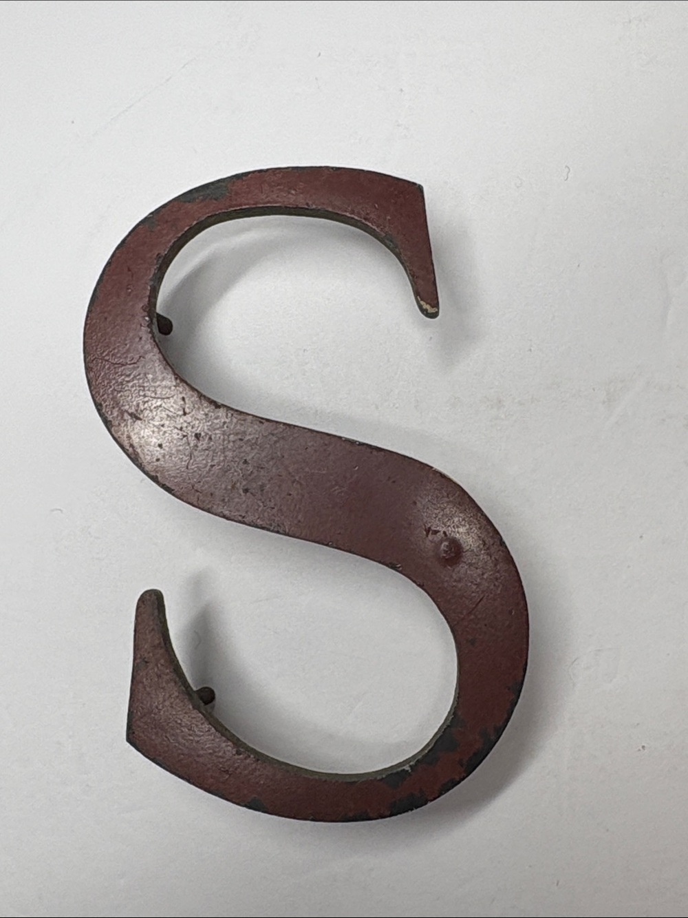 Vintage Metal Letter S Wall Accent